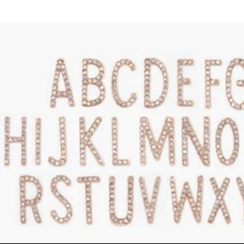 NWT Keep Collective Pave Rose Gold Letter "T"